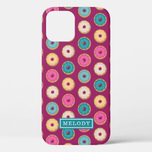Whimsical Doughnut Pattern auf Lila Case-Mate iPhone Hülle