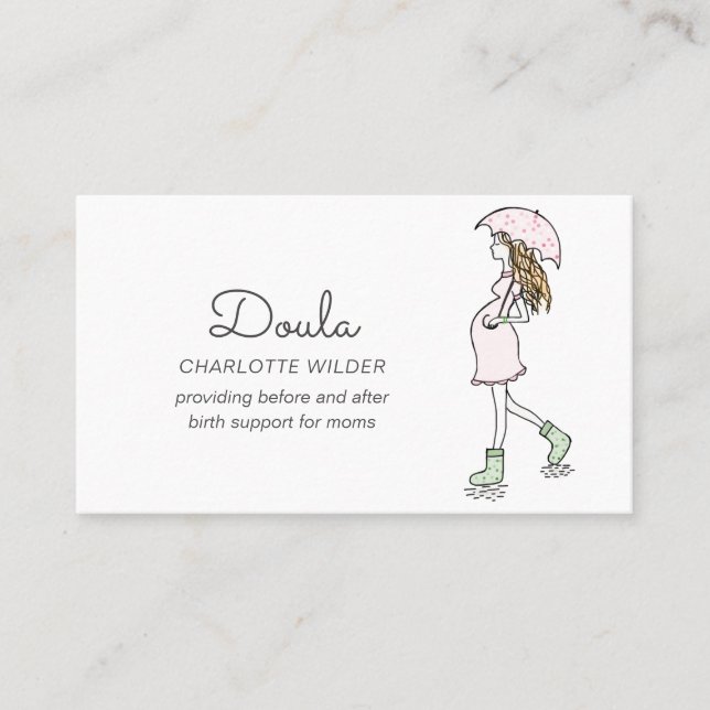 Whimsical Doula Business Card Visitenkarte (Vorderseite)