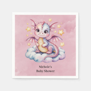 Whimsical Dragon auf einer Wolkendusche Serviette