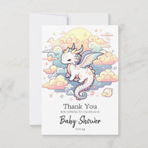 Whimsical Dragon Baby Dusche Dankeskarte