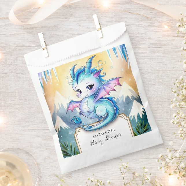 Whimsical Dragon Baby Dusche Geschenktütchen (Ausgeschnitten)