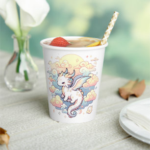 Whimsical Dragon Baby Dusche Pappbecher