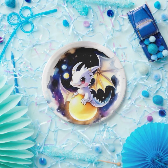 Whimsical Dragon Baby Dusche Pappteller (Party)