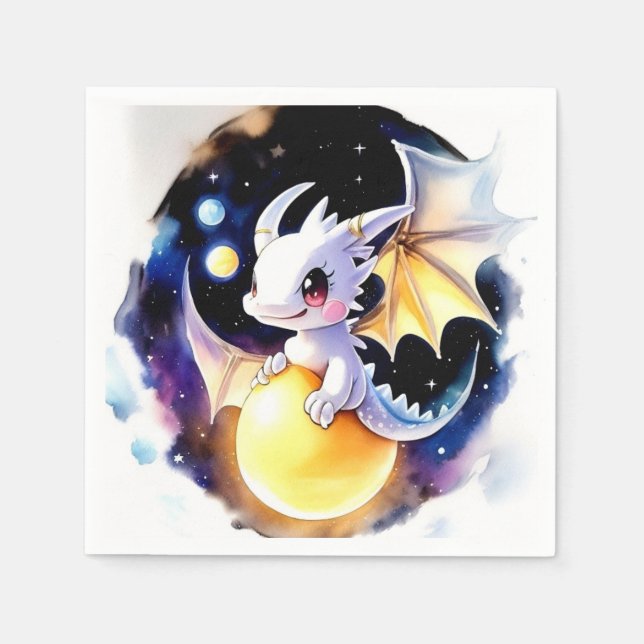 Whimsical Dragon Baby Dusche Serviette (Vorderseite)