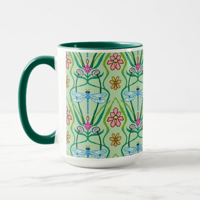 Whimsical Dragonflies Big Tasse (Links)