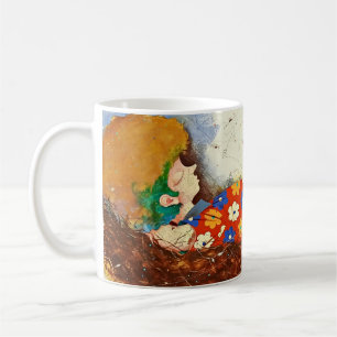 Whimsical Dreamer in einem farbenfrohen Fantasienn Kaffeetasse