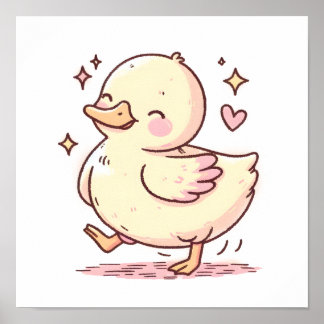 Whimsical Duck Poster