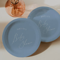Whimsical Dusty Blue Baby Dusche