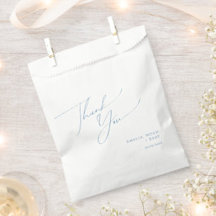 Whimsical Dusty Blue Baby Dusche Vielen Dank Geschenktütchen