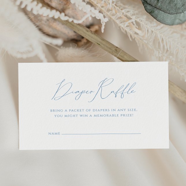 Whimsical Dusty Blue Baby Dusche Windeln Windeln R Begleitkarte (Von Creator hochgeladen)