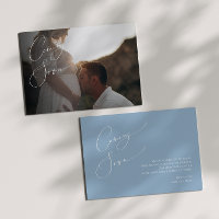 Whimsical Dusty Blue Schwangerschaft