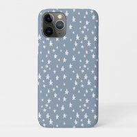 Whimsical Dusty Blue und White Hand Gezeichnet Sta