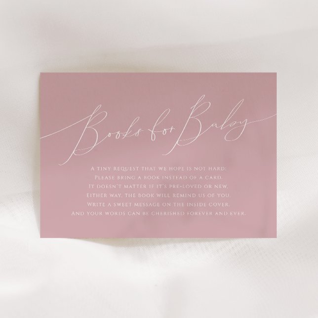 Whimsical Dusty Rose Books for Baby Begleitkarte (Von Creator hochgeladen)