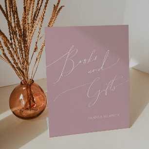 Whimsical Dusty Rose Kinderdusche Bücher und Gesch Sockelschild