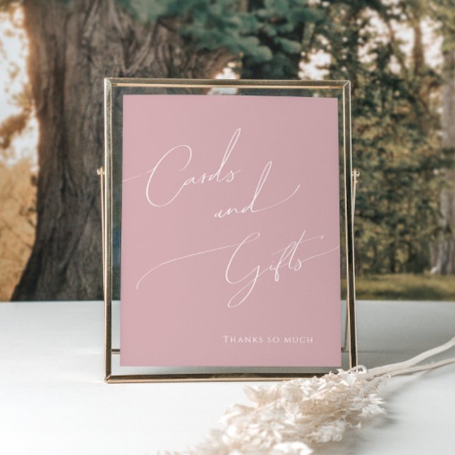 Whimsical Dusty Rose Kinderduschkarten und Geschen Poster (Von Creator hochgeladen)