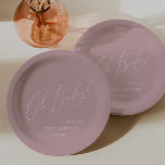 Whimsical Dusty Rose Oh Baby! Babyparty Pappteller<br><div class="desc">Unsere kuscheligen staubigen Rose oh Baby, Baby-Duschpapier-Teller, perfekt für Ihre einfache moderne boho Frühling oder Sommer-Feier! Dieser Teller ist mit einem blüten, lichtdurchfluteten, boho-chischen Ambiente mit eleganter Kalligraphie und einem dezenten minimalistischen Design ausgestattet und eignet sich ideal für Mädchen. Außerdem ist es bearbeitbar, sodass Sie Ihre eigene klassische, skurrile Touch...</div>
