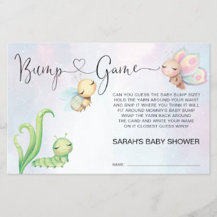 Whimsical Eine kleine Liebe Bug Rainbow Baby Bump Flyer