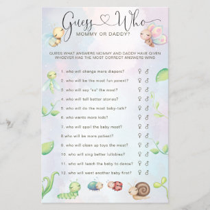 Whimsical eine kleine Liebe Bug Rainbow Guess Wer  Flyer