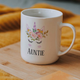 Whimsical Einhorn Tantchen, Schwangerschaftsankünd Kaffeetasse