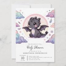 Whimsical Elegant Dragon Baby Shower
