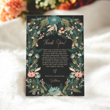 Whimsical Elegant Green Pink Floral Baby Dusche