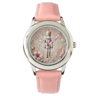 Whimsical Elegant Pink & Gold Pastel Nutcracker Armbanduhr