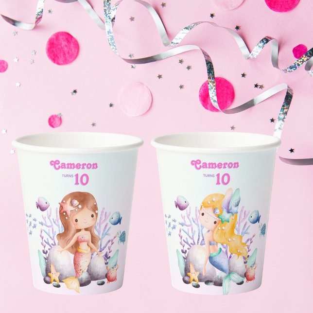 Whimsical Elegant Under the Sea Mermaid Pappbecher (Von Creator hochgeladen)