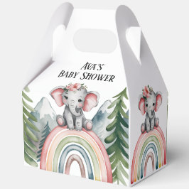 Whimsical Elephant Rainbow Baby Dusche Geschenkschachtel