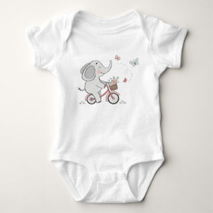 Whimsical Elephant Ride Bike - Kids Animal Design Baby Strampler