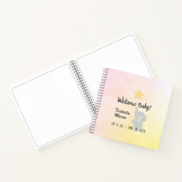 Whimsical Elephant Welcome Baby Advice & Wünsche Notizbuch
