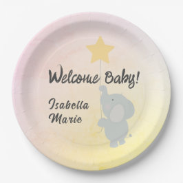 Whimsical Elephant Welcome Baby Pappteller