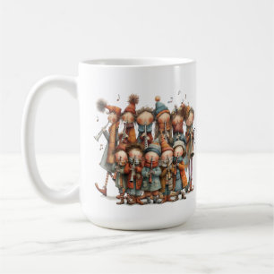 Whimsical Eleven Pipers Piping Weihnachten 15oz Kaffeetasse