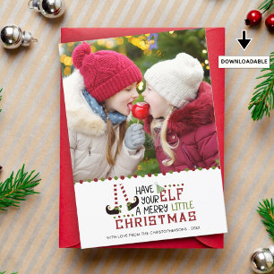 Whimsical Elf Frohe Weihnachten Foto