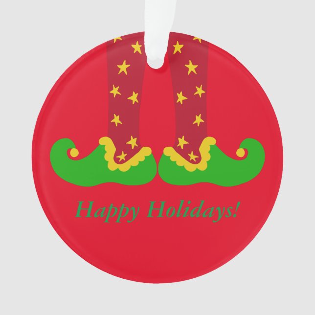 Whimsical Elf Legs Weihnachtsschmuck Ornament (Vorderseite)