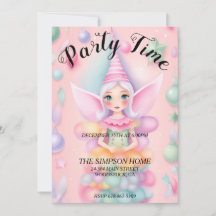 Whimsical Elf Weihnachtsfeier Party Einladung