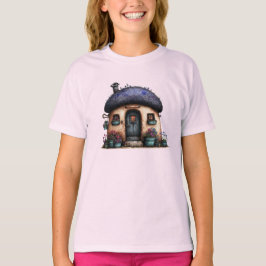 Whimsical Enchanted Fairy Cottage Art T-Shirt