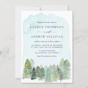 Whimsical Enchanted Forest Woodland Hochzeit Einladung