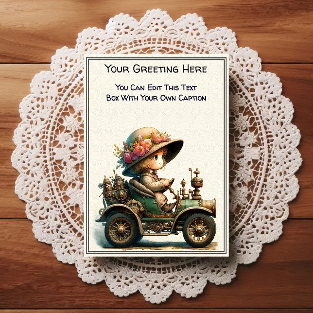 Whimsical Everyday Sentiment Steampunk Art   Postkarte (Von Creator hochgeladen)