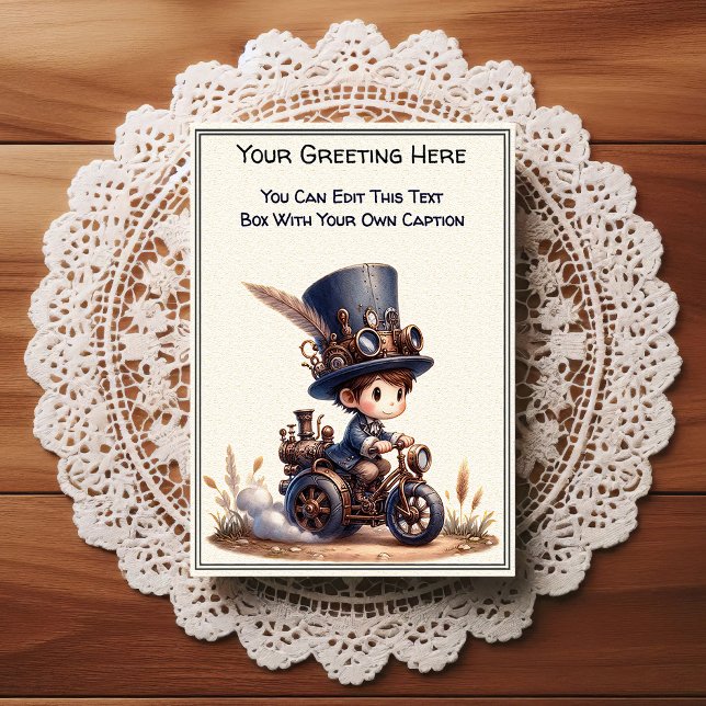 Whimsical Everyday Sentiment Steampunk Art   Postkarte (Von Creator hochgeladen)
