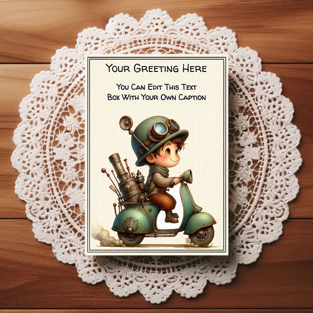 Whimsical Everyday Sentiment Steampunk Art   Postkarte (Von Creator hochgeladen)