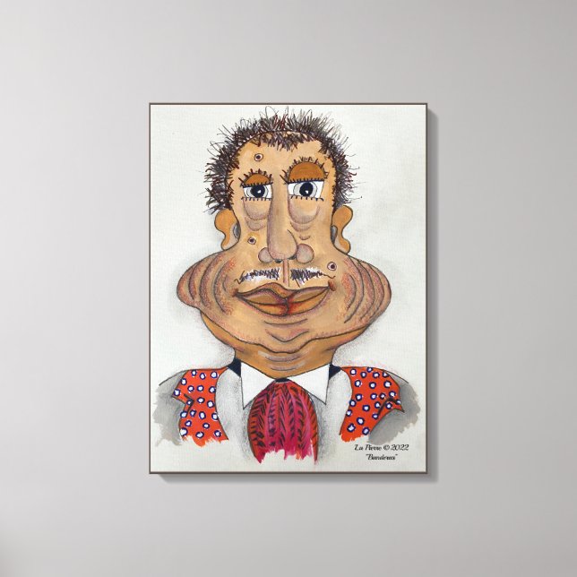 Whimsical Face Leinwand Wandbild feiert Freude (Vorderseite)
