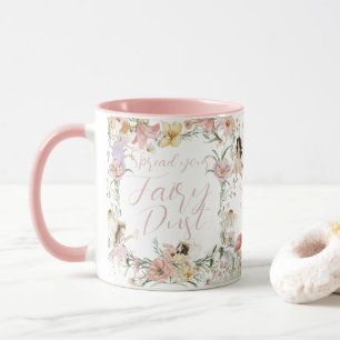 Whimsical Fairies Geburtstagsmilch Wildblume Meado Tasse
