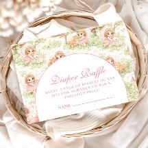 Whimsical Fairy Baby Shower Diapper Raffle