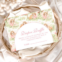 Whimsical Fairy Baby Shower Diapper Raffle Begleitkarte