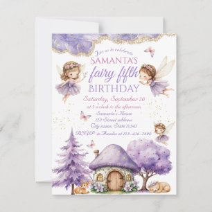 Whimsical Fairy Birthday Party Einladung