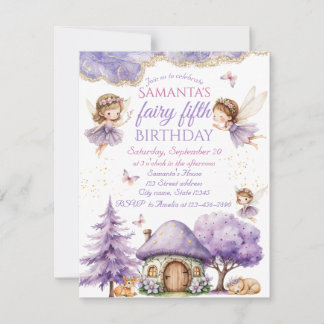 Whimsical Fairy Birthday Party Einladung