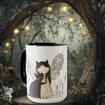 Whimsical Fairy & Cat Geburtstag Personalisiertes