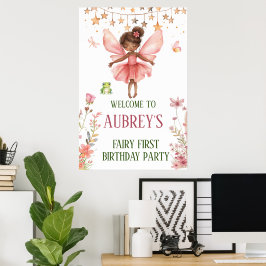 Whimsical Fairy erster Geburtstag Poster