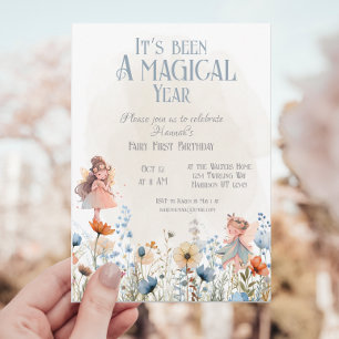 Whimsical Fairy First Magic Geburtstag Einladung