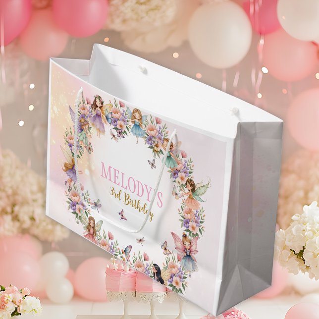 Whimsical fairy garden 3rd birthday  große geschenktüte (Von Creator hochgeladen)